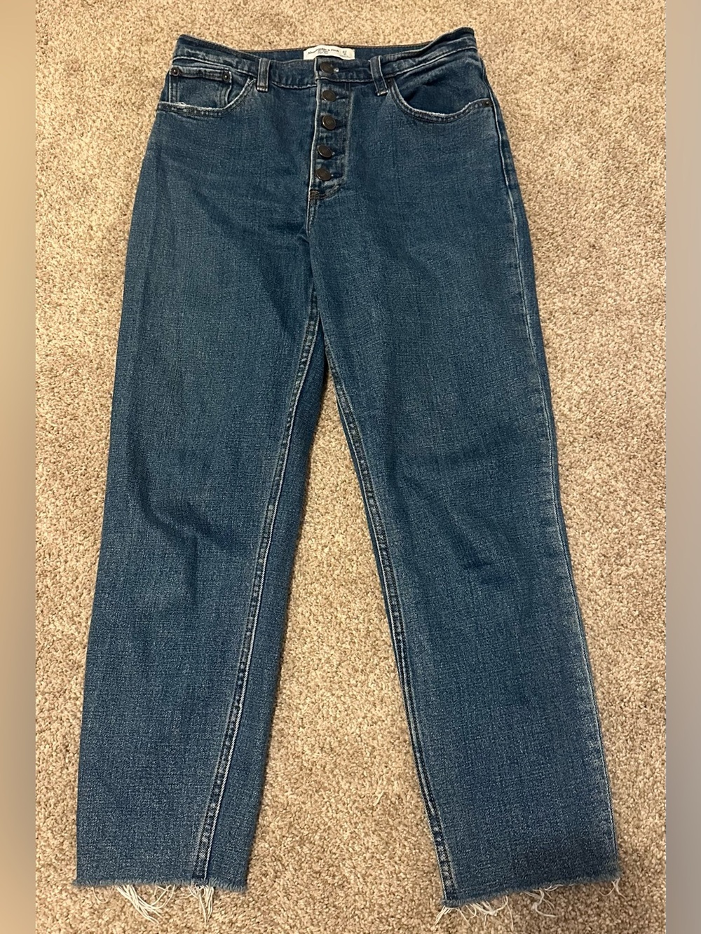 Abercrombie & Fitch Blue High-Rise Mom Jeans